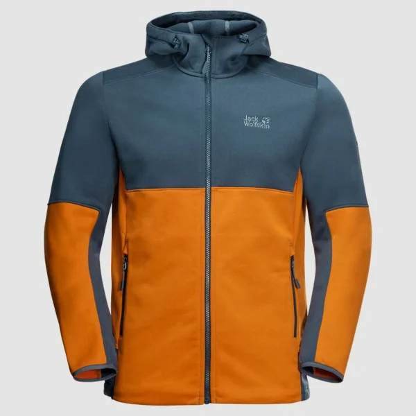 site en ligne Meilleure affaire 🎁 Randonnee Pedestre Homme Jack Wolfskin Veste De Sport Jack Wolfskin Hydro Hooded Ii ORANGE 🛒 7