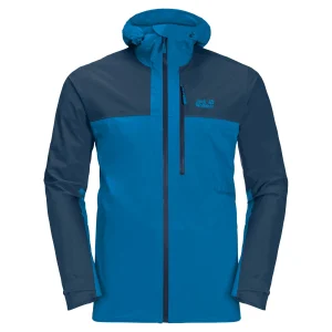 Vente flash 😀 Randonnee Pedestre Homme Jack Wolfskin Veste Imperméable Jack Wolfskin Go Hike BLEU ⭐ prix de gros 14