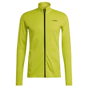 Promo 🔔 Randonnee Pedestre Homme Adidas Veste Adidas Terrex Multi Primegreen Fleece JAUNE 🧨 dernières 10