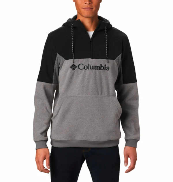 prix pas cher Meilleur prix 🔔 SWEAT CAPUCHE Randonnée Homme COLUMBIA LODGE II FLEECE ⭐ 1