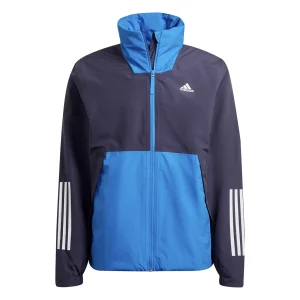 Promo 🥰 Randonnee Pedestre Homme Adidas Veste Adidas Bsc 3-stripes Rain.rdy BLEU 👏 à prix promos 14