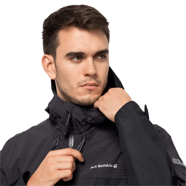 Offres 🛒 Randonnee Pedestre Homme Jack Wolfskin Veste Imperméable Jack Wolfskin Dna Rhapsody NOIR 🔔 vente pas cher 1