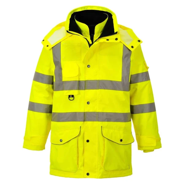 Sortie 🛒 Randonnee Pedestre Adulte Portwest Parka Haute Visibilité 7 En 1 Portwest Hi Vis Respirant JAUNE 🎉 Satisfait ou Remboursé 4