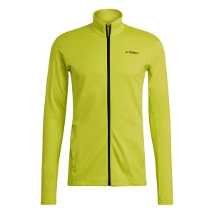 Promo 🔔 Randonnee Pedestre Homme Adidas Veste Adidas Terrex Multi Primegreen Fleece JAUNE 🧨 dernières 14