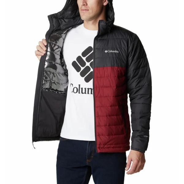 Remise 😉 Randonnee Pedestre Homme Columbia Veste À Capuche Columbia Powder Lite ROUGE 👍 ultratendance 1