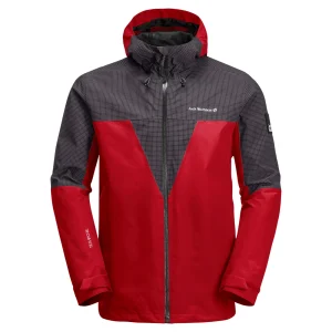 Meilleure affaire 🧨 Randonnee Pedestre Homme Jack Wolfskin Veste Imperméable Jack Wolfskin Dna Rhapsody ROUGE ✨ en solde 14