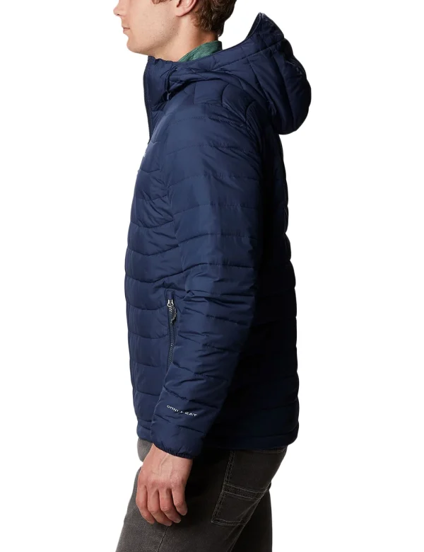 mode pas chere Le moins cher 👍 Montagne Homme Columbia Columbia Powder Lite Hooded BLEU 👍 1