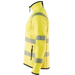 Tout neuf 😍 Randonnee Pedestre Adulte Blaklader Veste Tricotée Haute Visibilité Blaklader Zip Central JAUNE 😀 achat pas cher 10