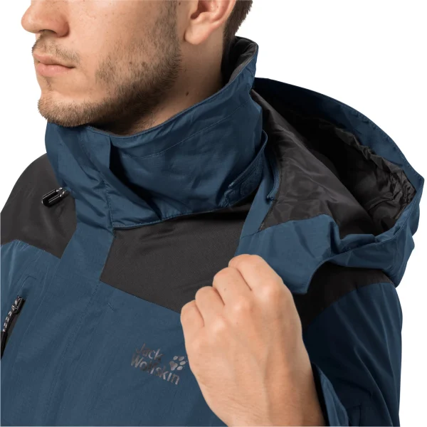 Le moins cher 💯 Randonnee Pedestre Homme Jack Wolfskin Veste Imperméable Jack Wolfskin Activate Tour BLEU 🔥 nouvelle saison 6