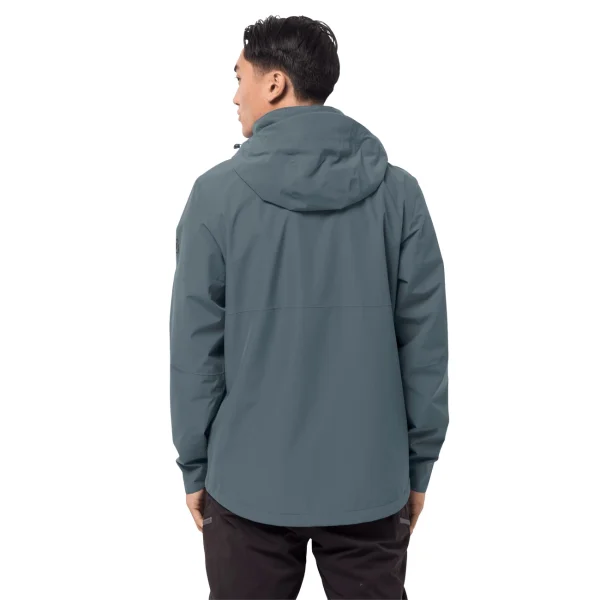 Remise 🥰 Randonnee Pedestre Homme Jack Wolfskin Veste Imperméable Jack Wolfskin Evandale GRIS 🛒 qualité d’originales 4