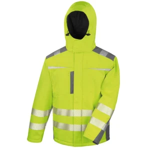 Offres 🤩 Randonnee Pedestre Adulte Result Veste Softshell Haute Visibilité Result Dynamic Softshell 🧥 Coat Classe 2 JAUNE ✨ Livraison Standard/Rapide 18