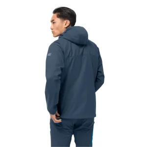 Bon marché 👏 Randonnee Pedestre Homme Jack Wolfskin Veste Imperméable Jack Wolfskin Eagle Peak Ii BLEU 🤩 à prix d'occasion 13