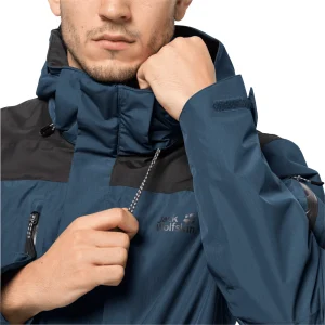 Le moins cher 💯 Randonnee Pedestre Homme Jack Wolfskin Veste Imperméable Jack Wolfskin Activate Tour BLEU 🔥 nouvelle saison 10