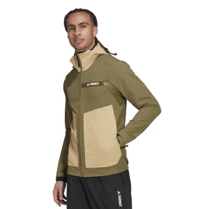 prix abordable Le moins cher 😍 Randonnee Pedestre Homme Adidas Veste Adidas Terrex Multi Stretch Softshell VERT ✔️ 14