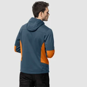 site en ligne Meilleure affaire 🎁 Randonnee Pedestre Homme Jack Wolfskin Veste De Sport Jack Wolfskin Hydro Hooded Ii ORANGE 🛒 10