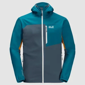 prix pas cher Coupon 🛒 Randonnee Pedestre Homme Jack Wolfskin Coupe-vent Jack Wolfskin Eagle Peak Ii BLEU 🔥 10