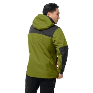 Nouveau 💯 Randonnee Pedestre Homme Jack Wolfskin Veste Imperméable Jack Wolfskin Jasper Flex JAUNE ⭐ grossiste en ligne 16