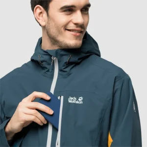 Meilleur prix 💯 Randonnee Pedestre Homme Jack Wolfskin Veste Jack Wolfskin Eagle Peak 3xl BLEU ✨ achetez pas cher 12