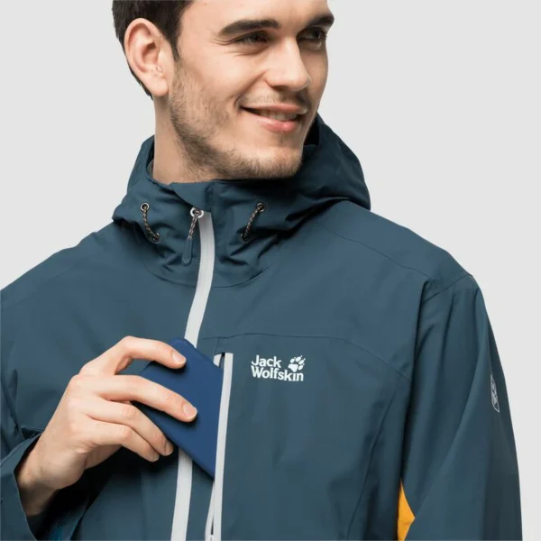 Meilleur prix 💯 Randonnee Pedestre Homme Jack Wolfskin Veste Jack Wolfskin Eagle Peak 3xl BLEU ✨ achetez pas cher 4