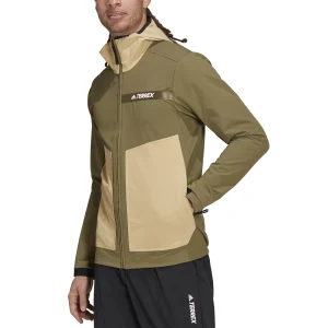 prix abordable Le moins cher 😍 Randonnee Pedestre Homme Adidas Veste Adidas Terrex Multi Stretch Softshell VERT ✔️ 16