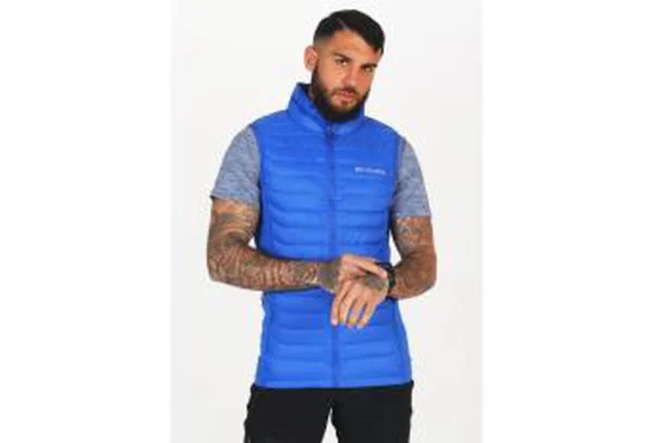 en solde Nouveau 🛒 Randonnee Pedestre Homme Columbia Veste Sans Manches Columbia Powder Pass BLEU 🛒 1