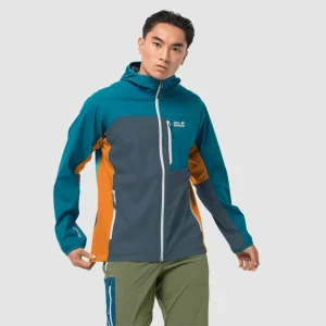 prix pas cher Coupon 🛒 Randonnee Pedestre Homme Jack Wolfskin Coupe-vent Jack Wolfskin Eagle Peak Ii BLEU 🔥 18