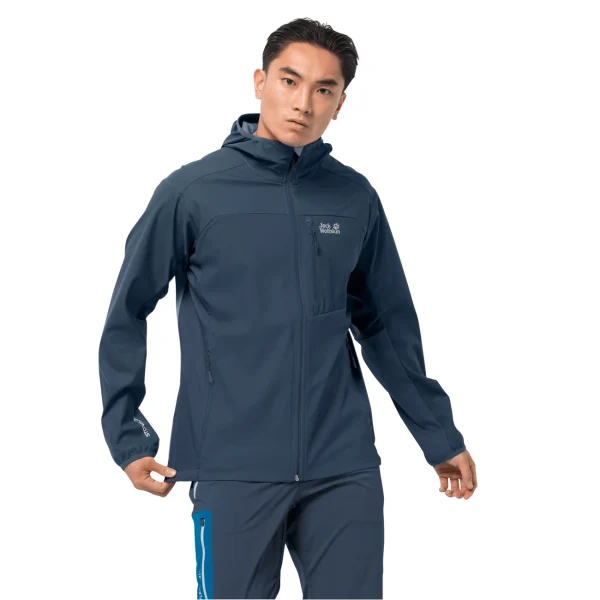 Bon marché 👏 Randonnee Pedestre Homme Jack Wolfskin Veste Imperméable Jack Wolfskin Eagle Peak Ii BLEU 🤩 à prix d'occasion 4