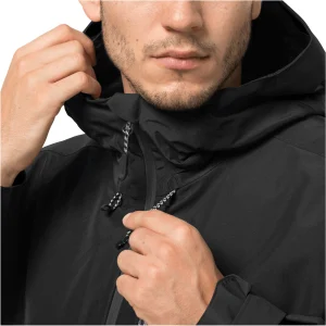 Nouvelle tendance Grosses soldes 😉 Randonnee Pedestre Homme Jack Wolfskin Veste Imperméable Jack Wolfskin Peak NOIR ✔️ 12