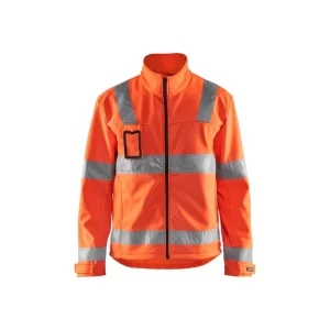 acheter en ligne Vente flash 🎉 Randonnee Pedestre Adulte Blaklader Veste Softshell Blaklade Haute Visibilité Classe 3 ORANGE 🛒 14