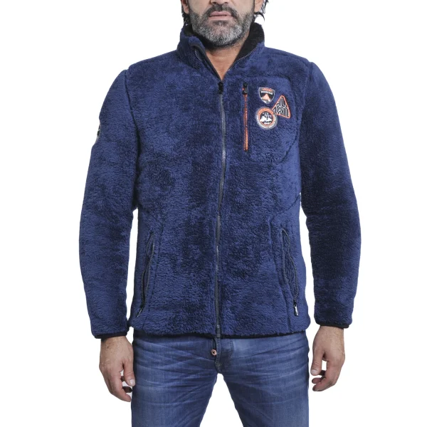 acheter Sortie 🔥 Mode- Lifestyle Homme Peak Mountain Blouson Polaire Homme Cavian BLEU ✔️ 4