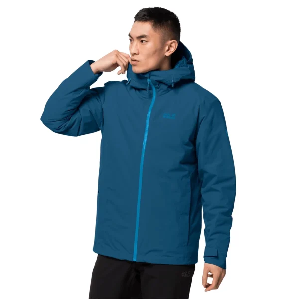 marques pas cher Nouveau ❤️ Randonnee Pedestre Homme Jack Wolfskin Veste À Capuche Jack Wolfskin Argon Storm 3xl BLEU 🌟 1