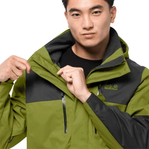 Nouveau 💯 Randonnee Pedestre Homme Jack Wolfskin Veste Imperméable Jack Wolfskin Jasper Flex JAUNE ⭐ grossiste en ligne 10