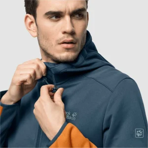 site en ligne Meilleure affaire 🎁 Randonnee Pedestre Homme Jack Wolfskin Veste De Sport Jack Wolfskin Hydro Hooded Ii ORANGE 🛒 12