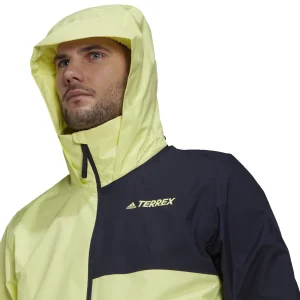 Coupon 🧨 Randonnee Pedestre Homme Adidas Veste De Pluie Adidas Terrex Primegreen Allover JAUNE 🔔 Couleurs variées 18