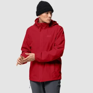 Top 10 👏 Randonnee Pedestre Homme Jack Wolfskin Veste Jack Wolfskin Stormy Point ROUGE ✔️ Top ventes 10