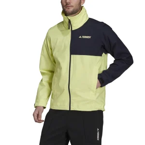 Coupon 🧨 Randonnee Pedestre Homme Adidas Veste De Pluie Adidas Terrex Primegreen Allover JAUNE 🔔 Couleurs variées 10