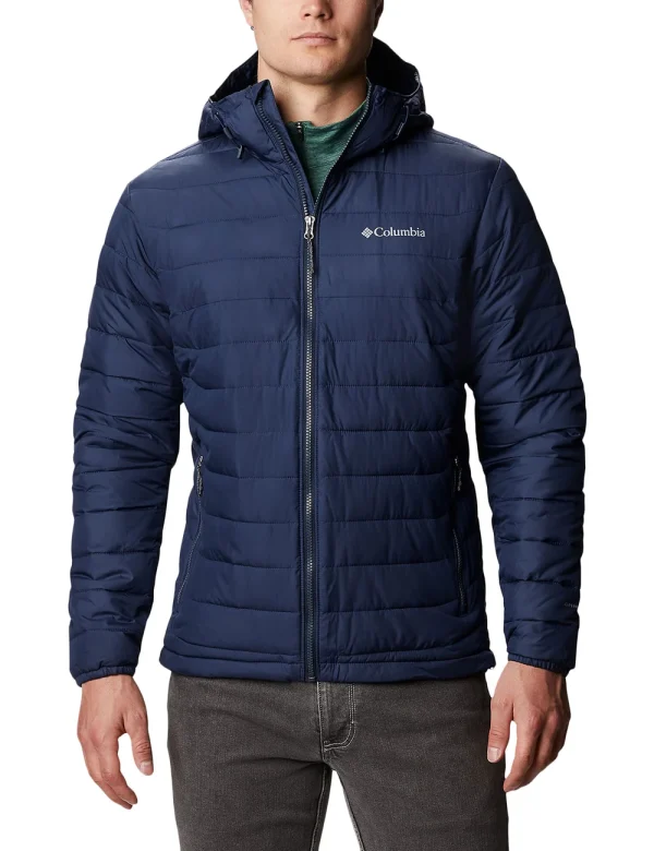 mode pas chere Le moins cher 👍 Montagne Homme Columbia Columbia Powder Lite Hooded BLEU 👍 4