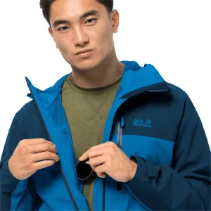 Vente flash 😀 Randonnee Pedestre Homme Jack Wolfskin Veste Imperméable Jack Wolfskin Go Hike BLEU ⭐ prix de gros 16