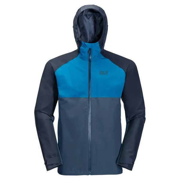 Tout neuf 😀 Randonnee Pedestre Homme Jack Wolfskin Veste Imperméable Jack Wolfskin Mount Isa BLEU 💯 solde en ligne 6