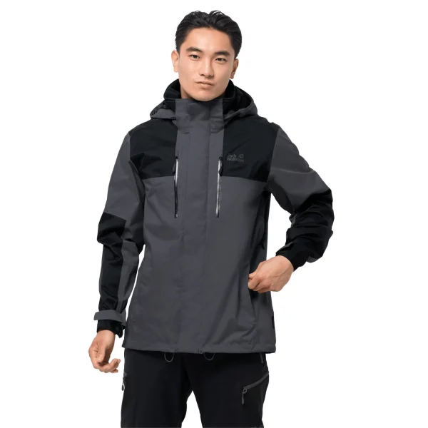 De gros 🧨 Randonnee Pedestre Homme Jack Wolfskin Veste Imperméable Jack Wolfskin Jasper Flex NOIR ⭐ grande surprise 3