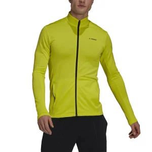 Promo 🔔 Randonnee Pedestre Homme Adidas Veste Adidas Terrex Multi Primegreen Fleece JAUNE 🧨 dernières 12