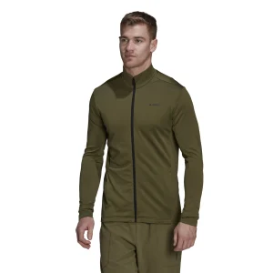 Coupon 🔔 Randonnee Pedestre Homme Adidas Veste De Survêtement Adidas Terrex Multi Primegreen Fleece VERT 😉 a Prix Discount 10