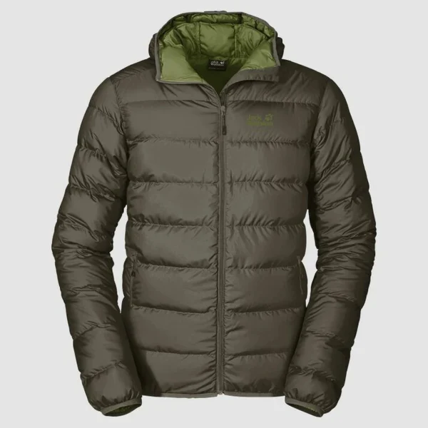 Satisfait ou Remboursé Coupon ⌛ Randonnee Pedestre Homme Jack Wolfskin Doudoune À Capuche Jack Wolfskin Helium 3xl VERT 😍 1