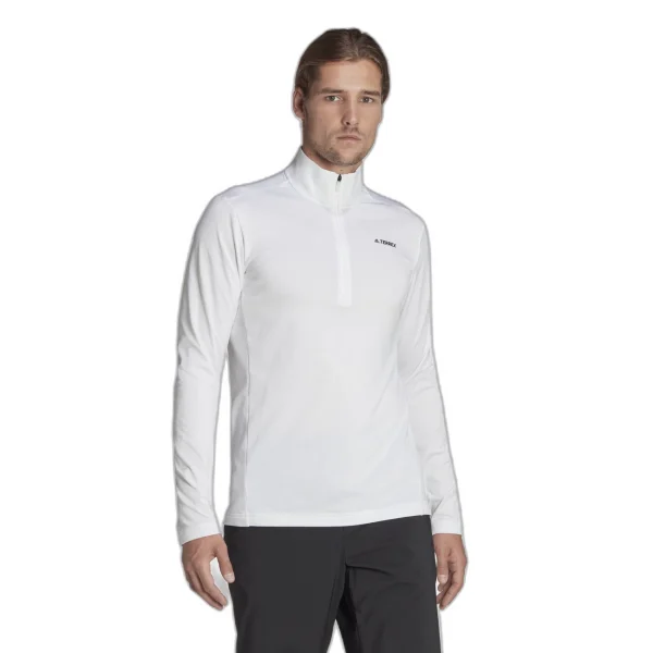 Tout neuf 🎁 Randonnee Pedestre Homme Adidas Veste Molleton 1/2 Zip Adidas Terrex Everyhike BLANC 👏 en promotion 1