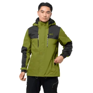 Nouveau 💯 Randonnee Pedestre Homme Jack Wolfskin Veste Imperméable Jack Wolfskin Jasper Flex JAUNE ⭐ grossiste en ligne 14