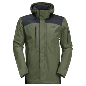 Nouvelle Collection Meilleure affaire 👍 Randonnee Pedestre Homme Jack Wolfskin Veste Imperméable Jack Wolfskin Activate Tour VERT 😀 10