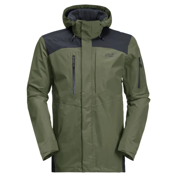 Nouvelle Collection Meilleure affaire 👍 Randonnee Pedestre Homme Jack Wolfskin Veste Imperméable Jack Wolfskin Activate Tour VERT 😀 3