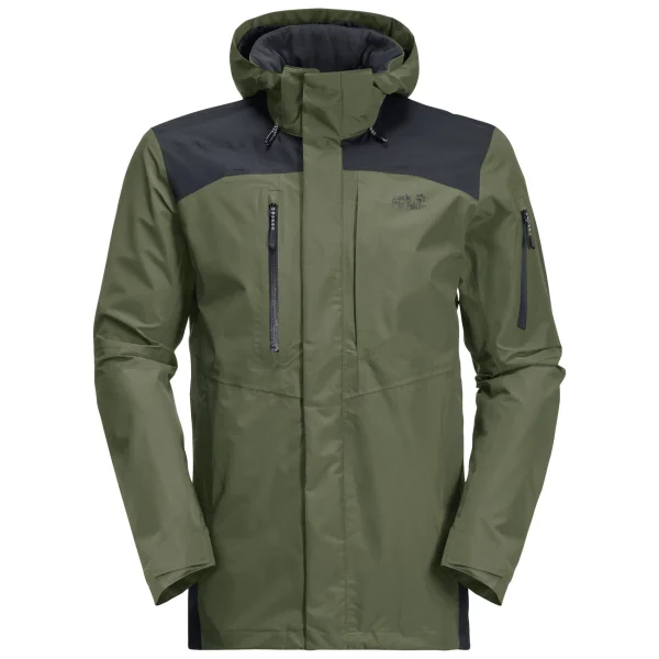 Nouvelle Collection Meilleure affaire 👍 Randonnee Pedestre Homme Jack Wolfskin Veste Imperméable Jack Wolfskin Activate Tour VERT 😀 6