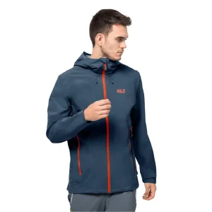 soldes pas cher Sortie ⭐ Randonnee Pedestre Homme Jack Wolfskin Veste Imperméable Jack Wolfskin Highest Peak 2.5l Gt BLEU 🔔 14