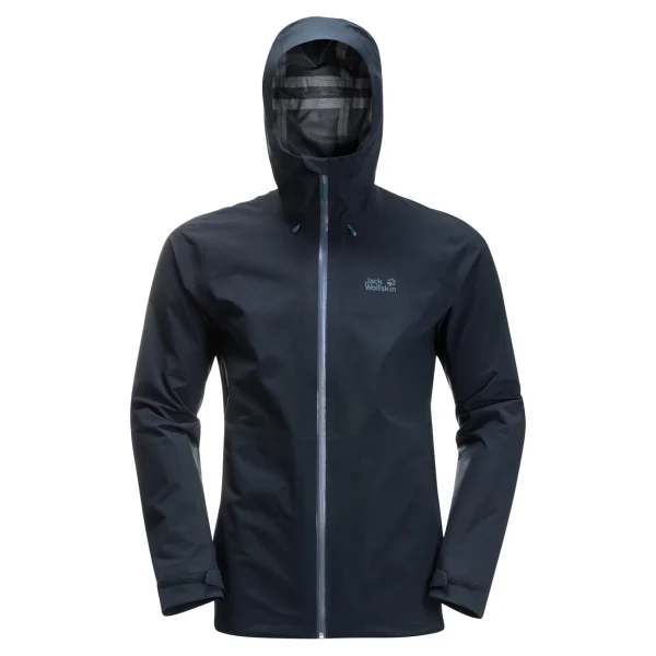 mode pas cher Acheter 🔔 Randonnee Pedestre Homme Jack Wolfskin Veste Imperméable Jack Wolfskin Highest Peak BLEU 🎉 6